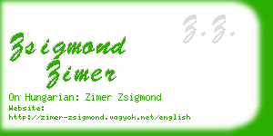 zsigmond zimer business card